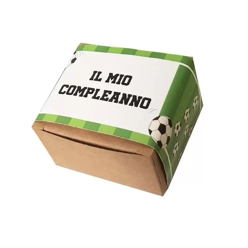 Scatoline calcio portaconfetti compleanni bambini
