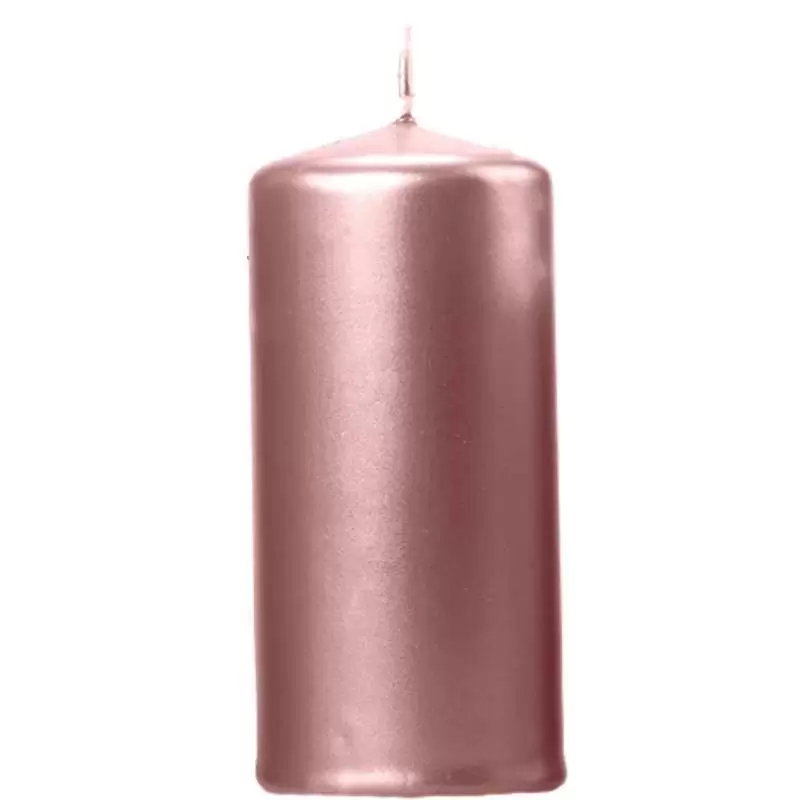 Candele rose gold cilindriche - 5 pz