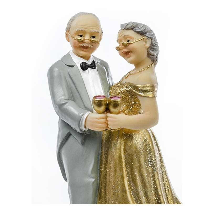 Cake topper sposi nozze d'oro matrimonio
