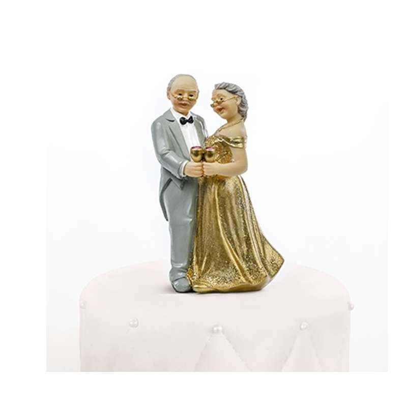 Cake topper sposi nozze d'oro matrimonio