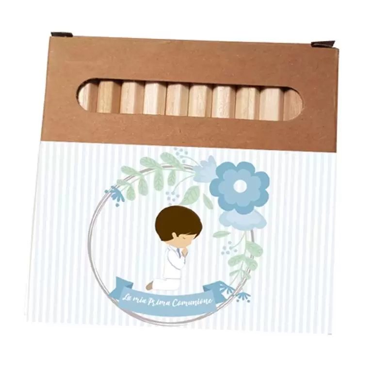 Pastelli colorati Prima Comunione con bambino regalini
