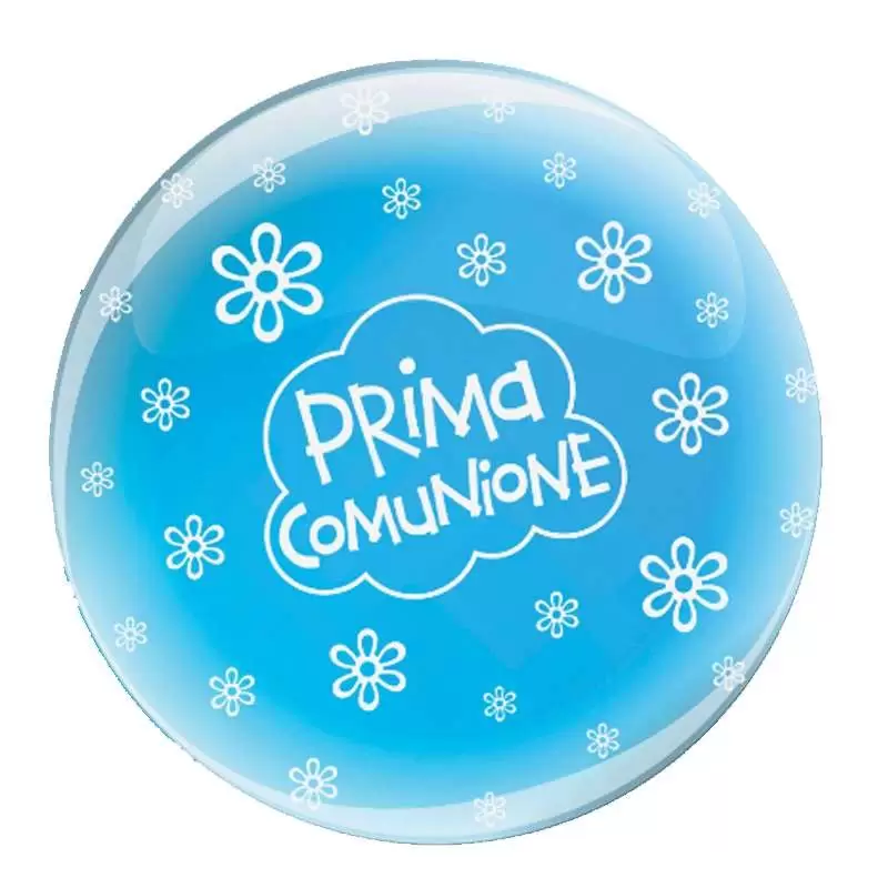 Palloncino b-loon crystal Prima Comunione trasparente con stampa bianca