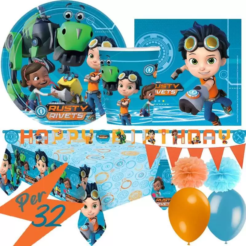 Kit n.46 rusty Rivets - coordinato festa di compleanno