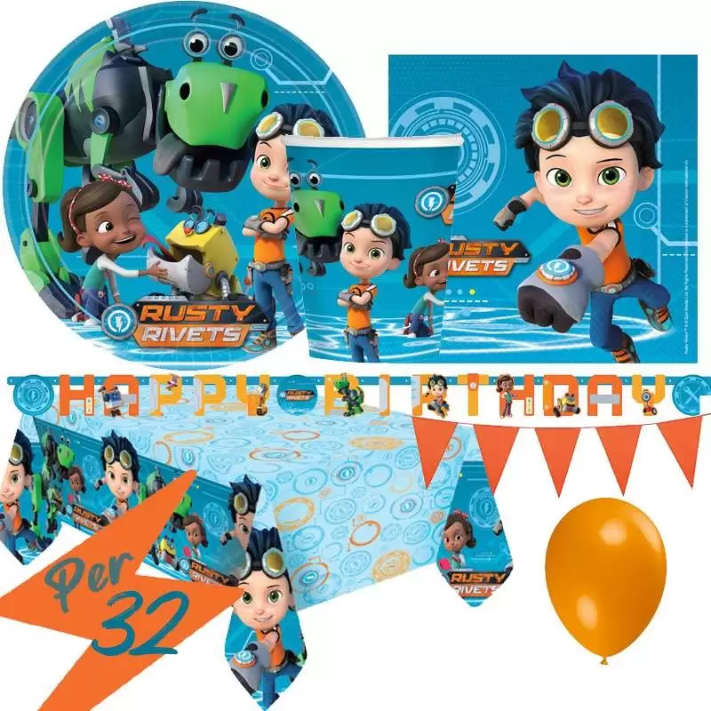 Kit n.27 Rusty Rivets accessori compleanno bambino