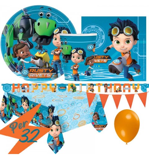 Kit n.27 Rusty Rivets accessori compleanno bambino