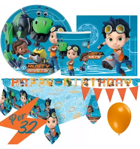 Kit n.27 Rusty Rivets accessori compleanno bambino