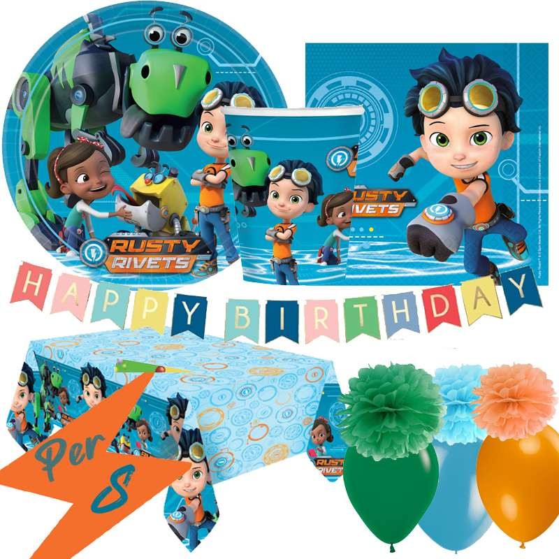 Kit n.65 Rusty Rivets - coordinato festa compleanno