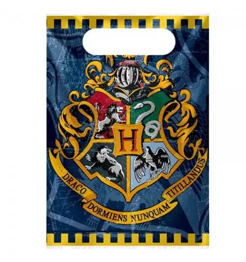 Bustine Harry Potter da regalo di plastica - 8 pz