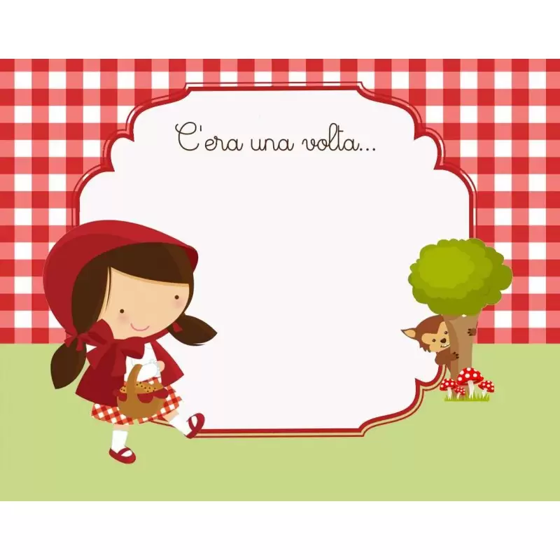 Targhette Cappuccetto rosso feste stampabili