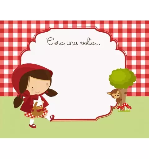 Targhette Cappuccetto rosso feste stampabili