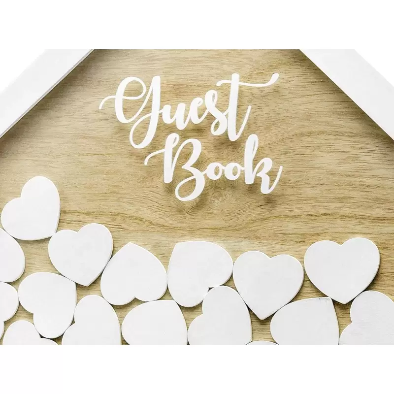 Guest book di legno a forma di casetta 