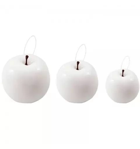 Mele bianche finte decorative