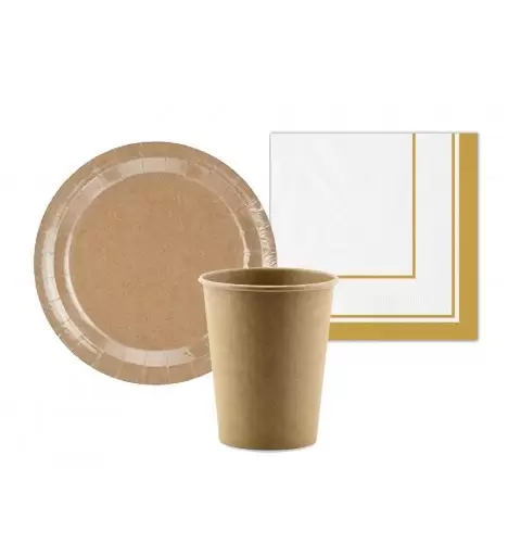 Kit n.2 kraft - coordinato tavola per 12