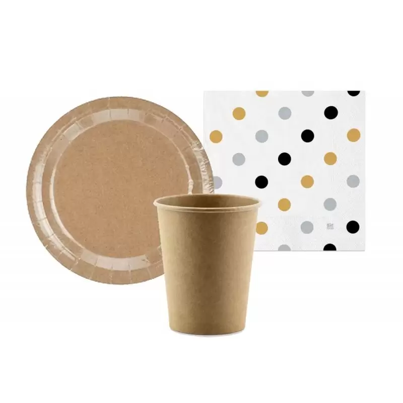Kit n.2 kraft - coordinato tavola per 12