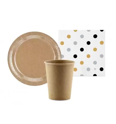 Kit n.2 kraft - coordinato tavola per 12
