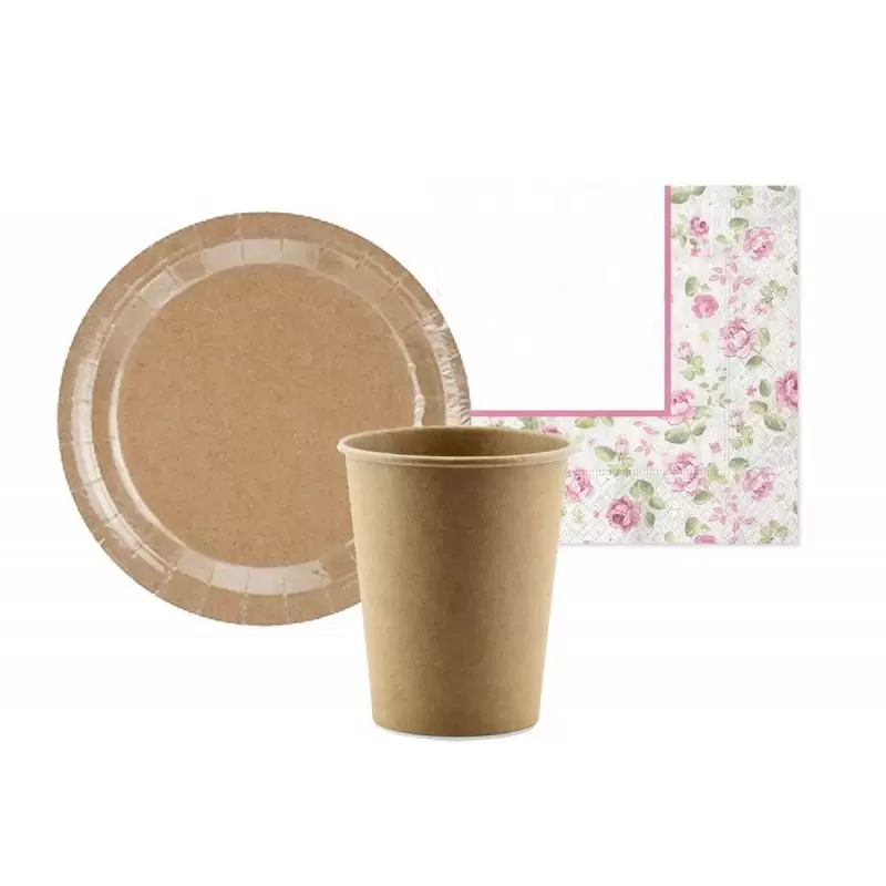 Kit n.2 kraft - coordinato tavola per 12