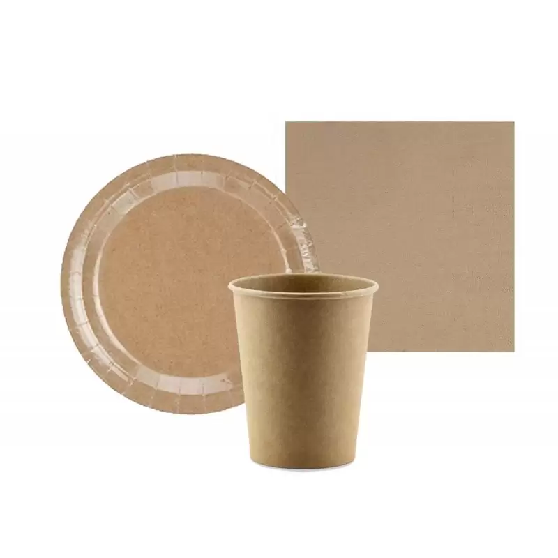 Kit n.2 kraft - coordinato tavola per 12
