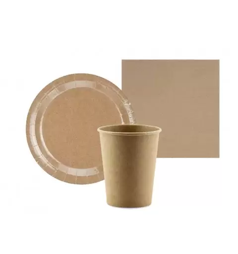 Kit n.2 kraft - coordinato tavola per 12