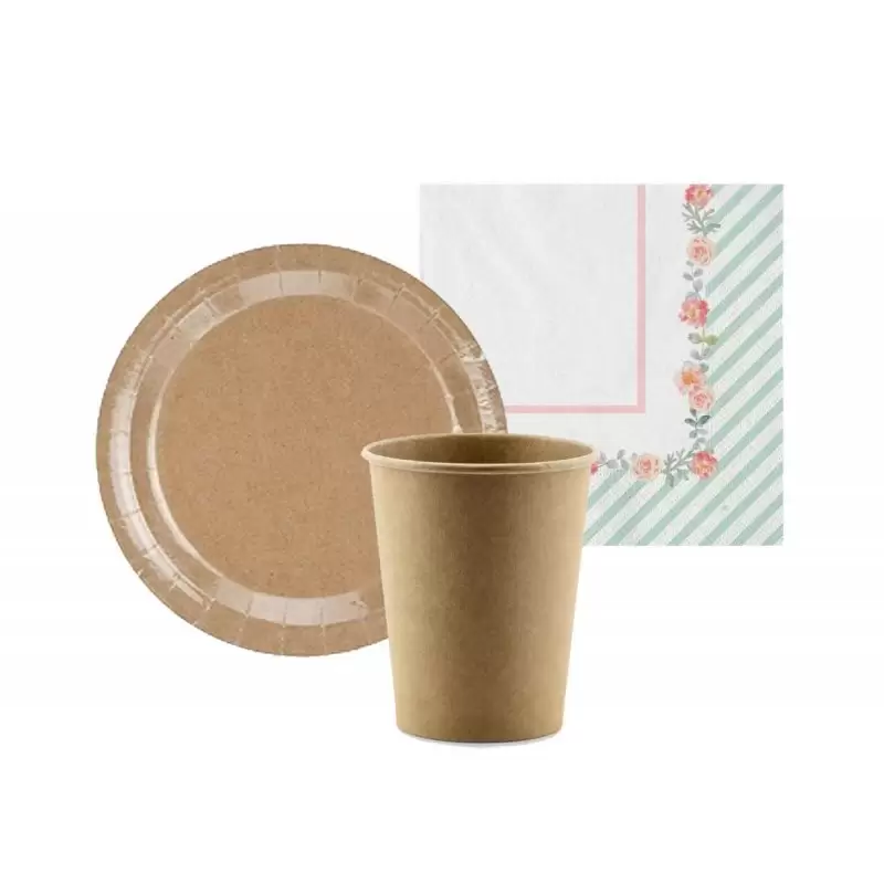 Kit n.2 kraft - coordinato tavola per 12