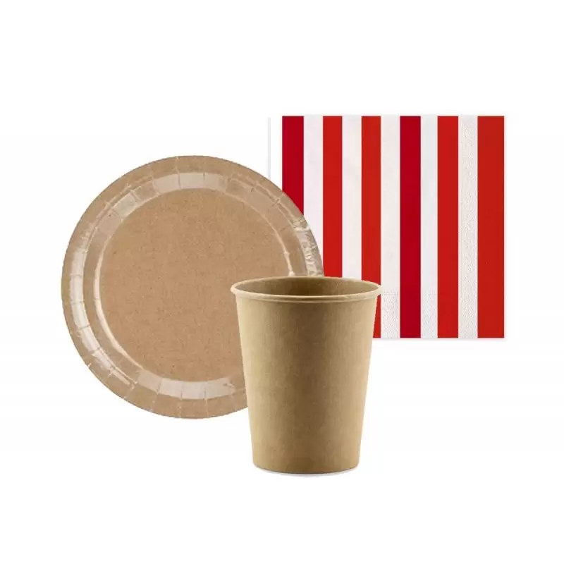 Kit n.2 kraft - coordinato tavola per 12