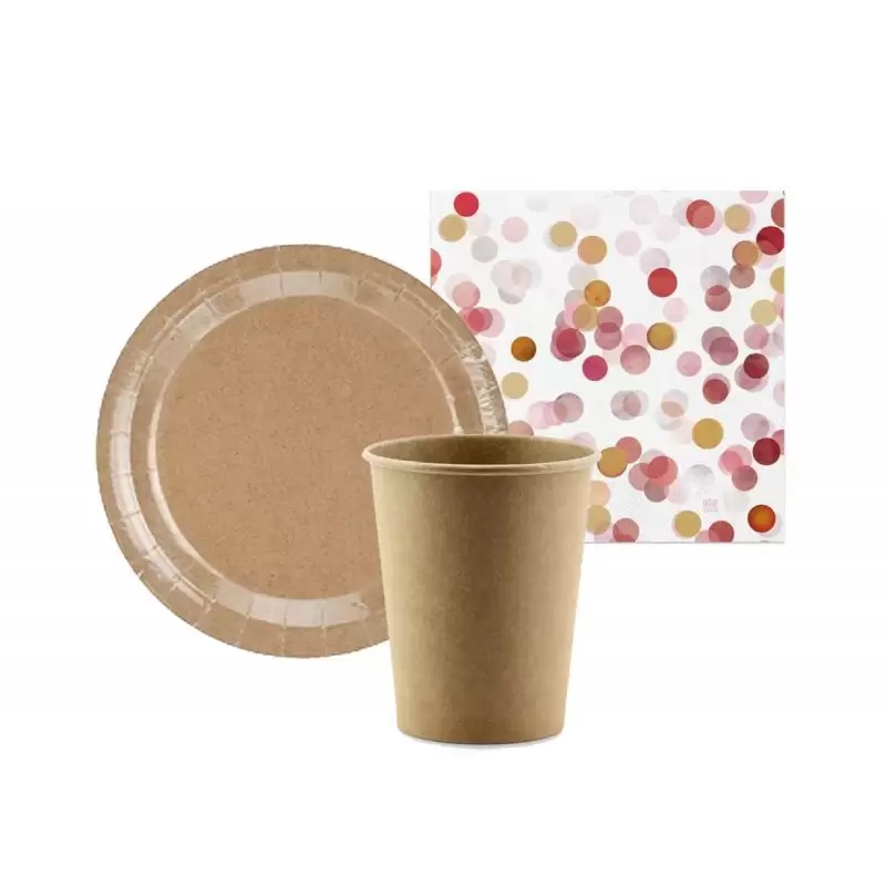 Kit n.2 kraft - coordinato tavola per 12