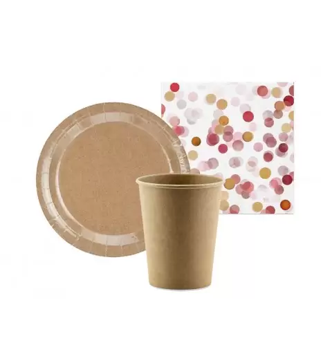 Kit n.2 kraft - coordinato tavola per 12