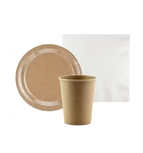 Kit n.2 kraft - coordinato tavola per 12