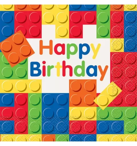Kit n.3 block party new - set tavola a tema Lego