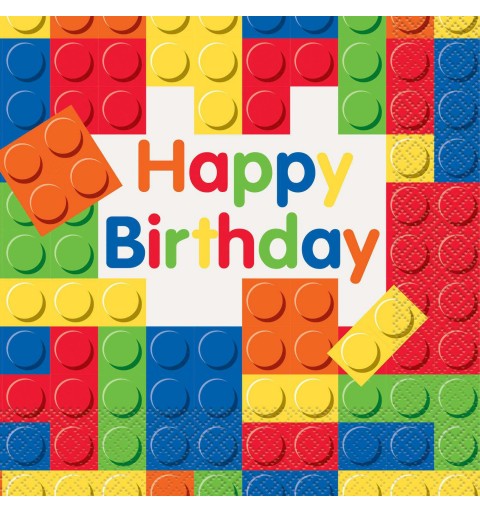 Kit n.6 Block party new Lego - con palloncini e forchette