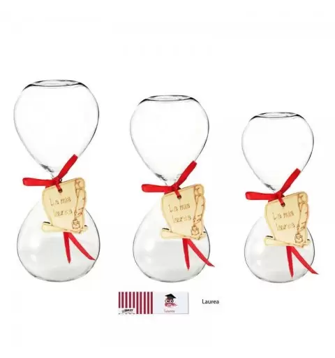 Bomboniere clessidre laurea con pergamena