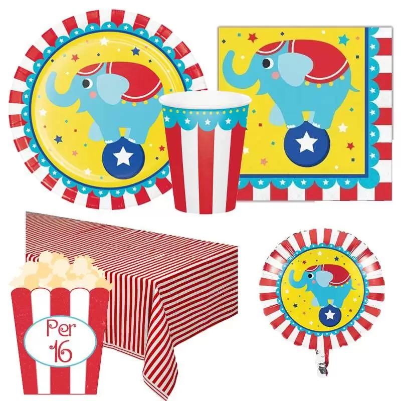 KIT N.10  - TEMA CIRCO + PALLONCINO FOIL