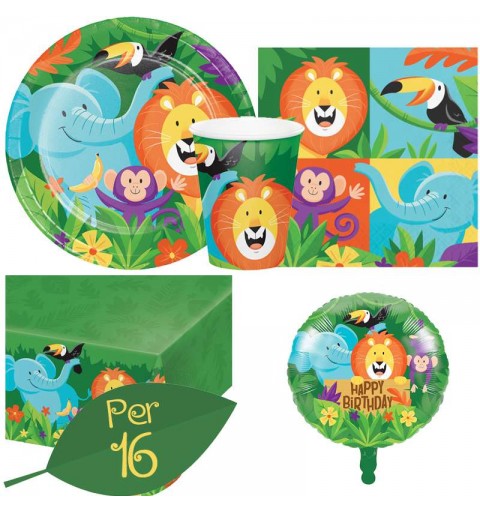 KIT N.10  - KIT COMPLEANNO DINOSAURI + PALLONCINO FOIL