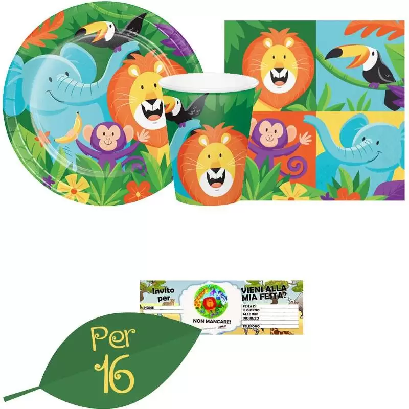 KIT 23 - KIT COMPLEANNO SAVANA ANIMALI LEONE 