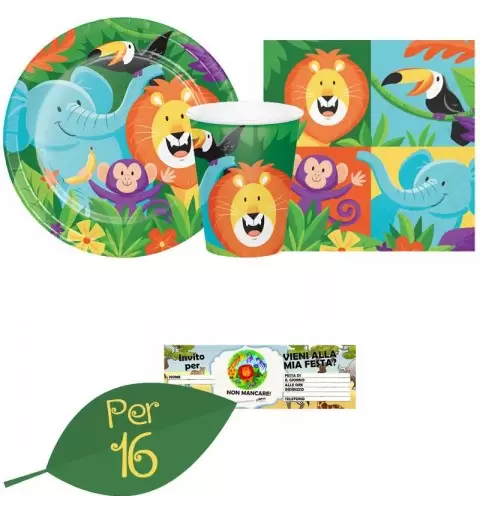 KIT 23 - KIT COMPLEANNO SAVANA ANIMALI LEONE 