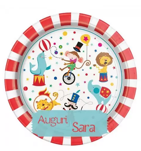 Cialda circo new per torte personalizzabile