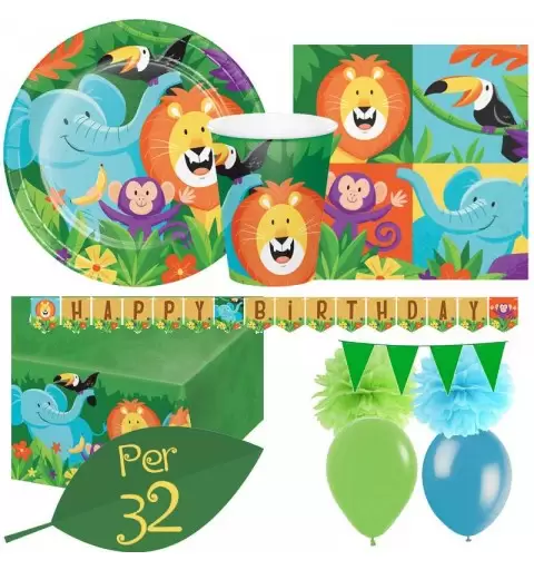 Kit n.46 savana - completo tavola a tema animali della savana