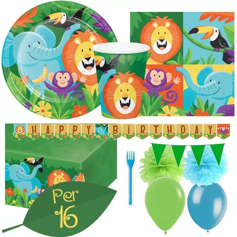 Kit n.54 savana - coordinato festa di compleanno
