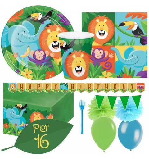 Kit n.54 savana - coordinato festa di compleanno