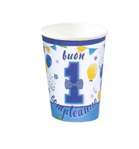 Bicchieri 1 anno papillon celeste