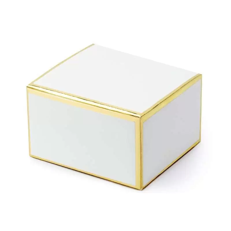 Scatolina PUDP29 biamnca bordi oro PUDP29-008-019M