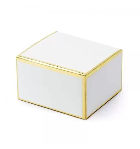 Scatolina PUDP29 biamnca bordi oro PUDP29-008-019M