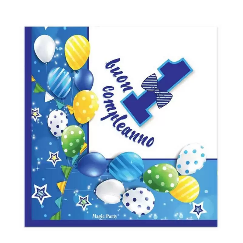 Kit n.13 un anno papillon celeste - set tavola