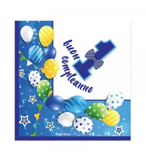 Kit n.13 un anno papillon celeste - set tavola