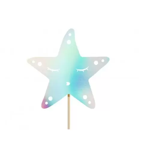 Cake topper sirena iridescente