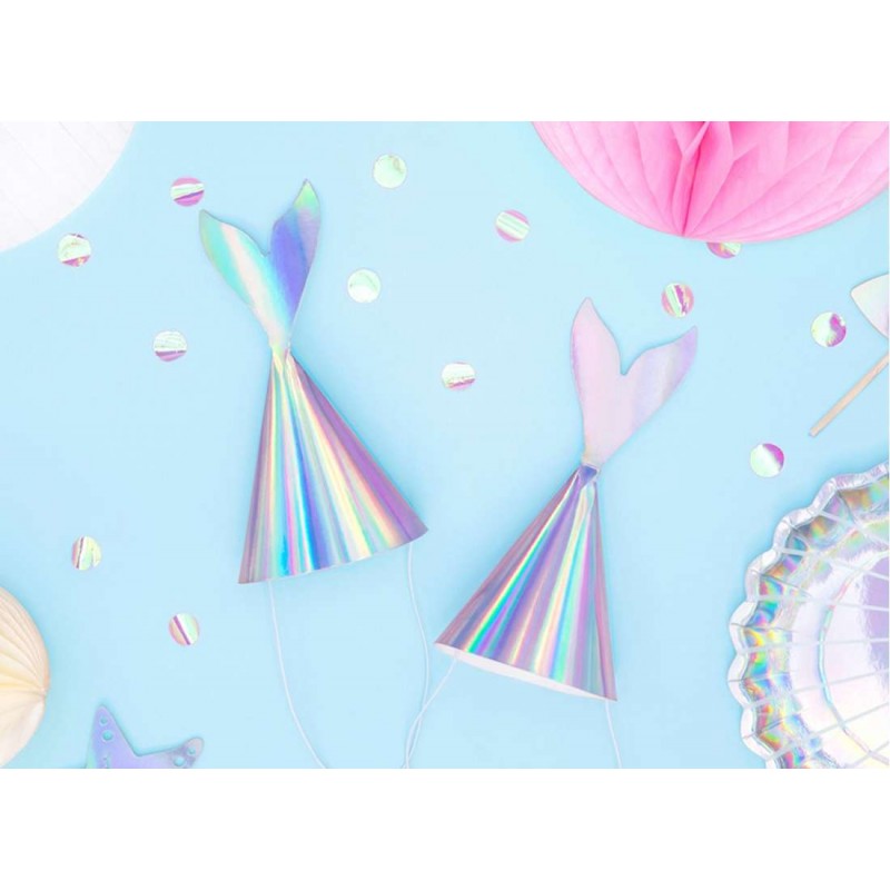 Corona Compleanno Cappellini A Cono Iridescenti Confezione Da