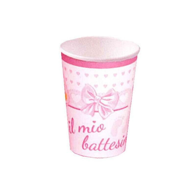 Kit n.2 battesimo piedini rosa - set festa per 20