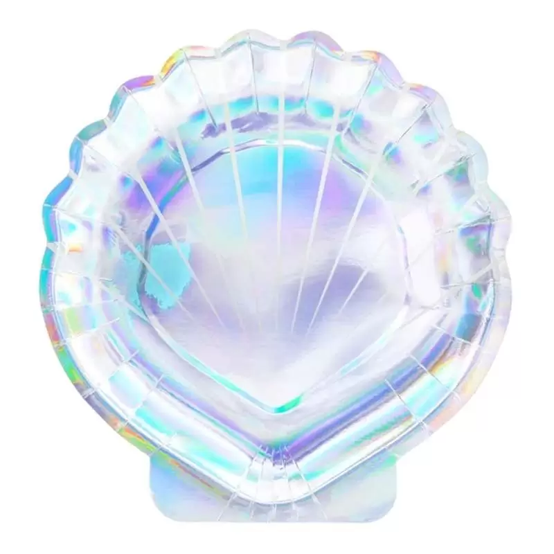 Piatti mermaid sirena iridescente - 6 pz
