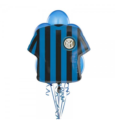 Composizione palloncini Inter con supershape maglietta divisa