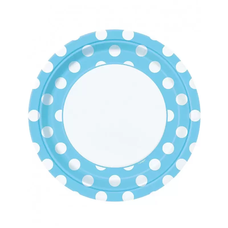 Piatti pois celeste unique - 8 pz