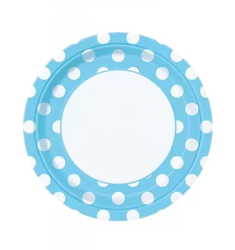 Piatti pois celeste unique - 8 pz